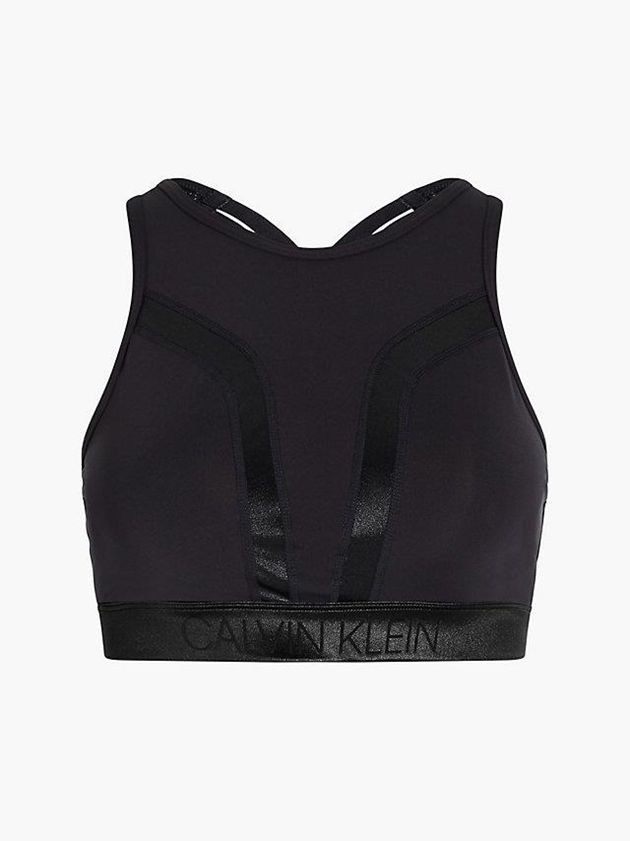 Calvin Klein USA Medium Impact Sports Womens Bra Black 0624915-UJ